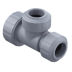 Keyplumb Polybutylene Push-Fit Reducing Tee (22 x 15 15mm) (Grey)