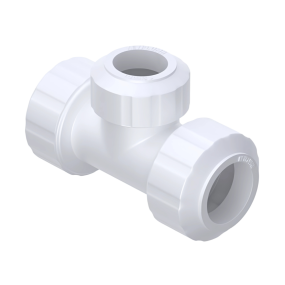 Keyplumb Polybutylene Push-Fit Reducing Tee (22 x 15 x 22mm) (White)