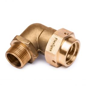 Flexigas EM22-34, 22mm FG x 3/4 Inch Male Elbow