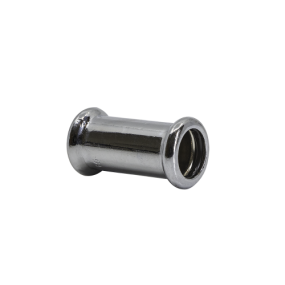 M' Profile WRAS Press Fitting 15mm Straight Coupling (Chrome)