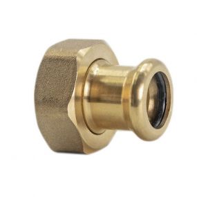 M Profile WRAS Press Fitting Straight Swivel Connector 22mm x 1"