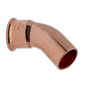 M' Profile WRAS Press Fitting 35mm Obtuse Street Elbow