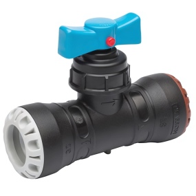 Plasson Plass-One Pushfit Stop Tap (MDPE to Copper Converting)