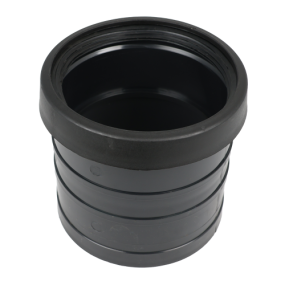 Masterflow Single Socket Coupler Push Fit 110mm Black