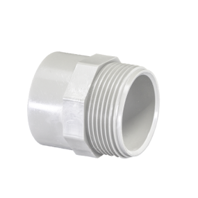 Solvent Weld 40mm Male Adaptor White