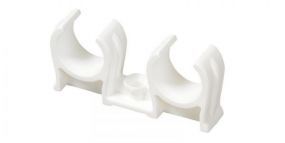 Open Double Pipe Clips - Snap In