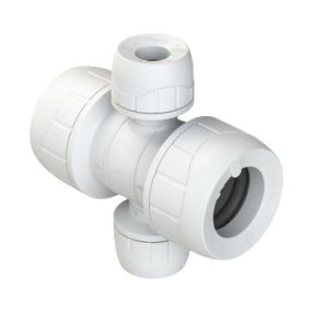 Polyplumb Enhanced 22mm x 10mm 2 Port PIB Doublesided Manifold White
