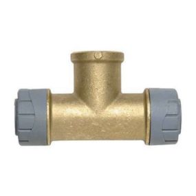 Polyplumb Enhanced 22mm x 1/2 Inch Female Tee Brass