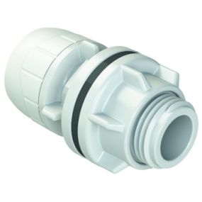 Polyplumb Enhanced 22mm x 3/4 Inch Tank Connector White