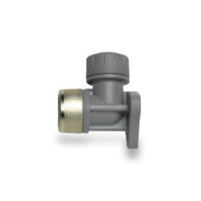 Polyplumb Enhanced 22mm x 3/4 Inch Wall Plate Elbow Grey