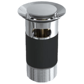 Top-Fix Basin Click Clack Waste Slotted (with overflow) (Chrome)