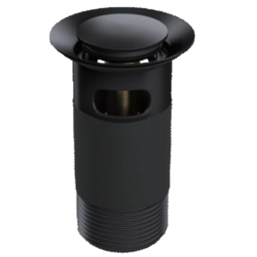 Top-Fix Basin Click Clack Waste Slotted (with overflow) (Matt Black)