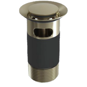 Top-Fix Basin Click Clack Waste Slotted (with overflow) (Brushed Brass)