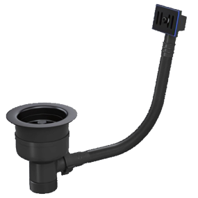 Top-Fix Kitchen Strainer with Overflow (Matt Black)