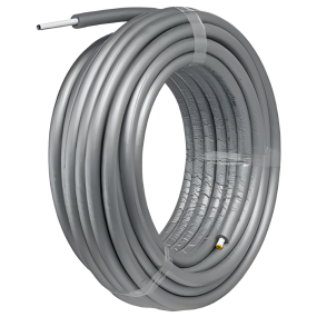 Alpex Duo XS Multilayer Composite Pipe Pre Insulated (9mm Insulation) (16x2mmx50m Coil) (Grey)