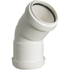 Waste 40mm Pushfit 45 Degree Obtuse Bend White