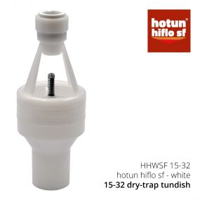 Hotun Hiflo Dry Trap Tundish 15mm JG Speedfit x 32mm Universal/Pushfit - White HHWSF15-32