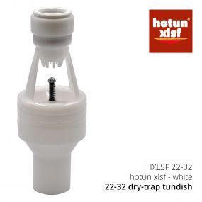 Hotun Hiflo Dry Trap Tundish XL 22mm JG Speedfit x 32mm Universal/Pushfit - White HXLSF22-32