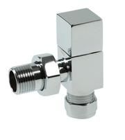 Square Angled Rad Valve ( Pair ) 15mm CP