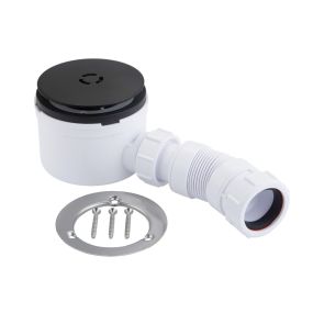 McAlpine 3 Pin Shower Trap with Flex Adaptor (Matt Black)