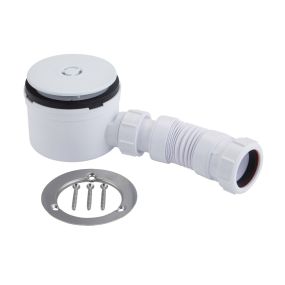McAlpine 3 Pin Shower Trap with Flex Adaptor (White Plastic)