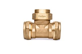 Flexigas Adapting Ends Tee to FG Branch - Copper x Copper x FG