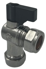 Angled ISO Valve w/ Handle (15mm)