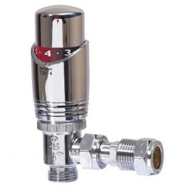 Drayton TRV4 Angled Body (15mm) (Chrome)