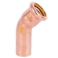 Aquagas WRAS Press Fitting Obtuse StreetElbow