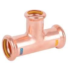 Aquagas 54mm x 54mm x 54mm Tee Coupling Equal Copper Press Fitting