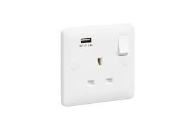 Primaflow Switched Socket 2 Gang With USB