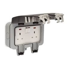 Primaflow Weather Proof Outdoor 2Gang 213A Socket