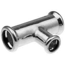 Pegler Xpress Copper Chrome 22mm x 22mm x 15mm S25CP Reduced Centre Tee