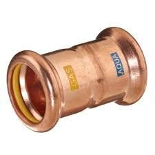 Aquagas 54mm x 54mm Straight Coupling Copper Press Fitting