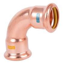 Aquagas 54mm x 54mm 90 Deg Bend Copper Press Fitting
