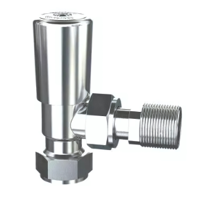 Drayton All Chrome Angled Lockshield Valve (15mm)