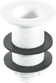 McAlpine Unslotted Waste Tank Overflow without Grid (70mm Flange, 1.1/4 x 3.1/2 BSP Tail)