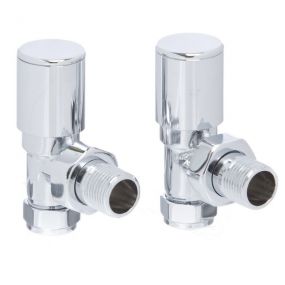 Altecnic 15mm X 1/2” Decorative Polished Radiator Valve Modern angled ( Pair )