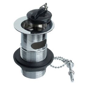 1.1/4 Inch Embrass Peerless Chrome Slotted Basin Waste Poly Plug