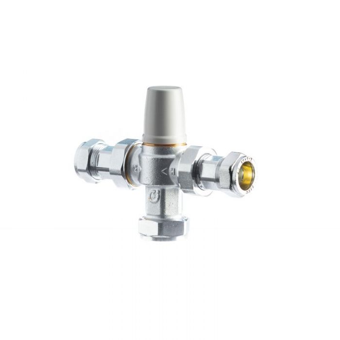 Altecnic Careflo Series 5212 Thermostatic Fail Safe Mixing Valve Universal Mixcal Careflo with Tailpiece and Adaptor (15 x 22mm)
