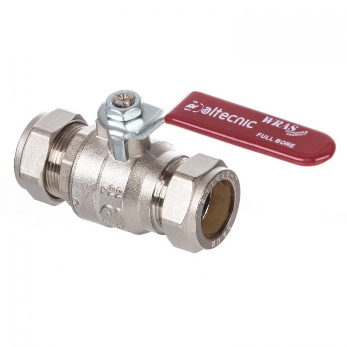 Caleffi Altecnic - 22mm Eres Red Handle Lever Ball Valve