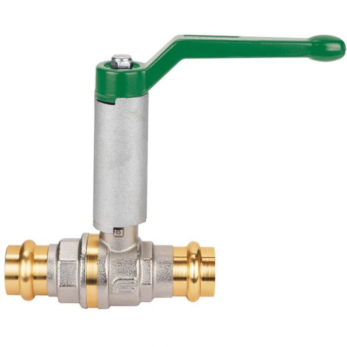 Altecnic 15mm Copper Press Fit X 15mm Copper Press Fit Lever Ball Valves With Stem Extension