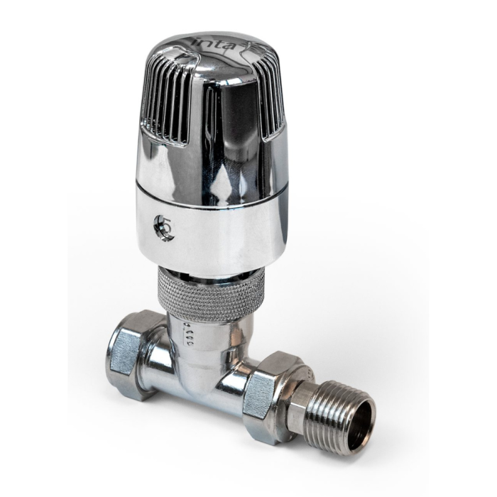 Intatec i-therm Straight thermostatic Radiator Valve (15mm) (Chrome)