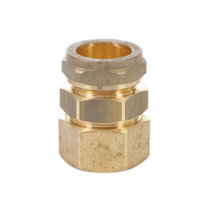TracPipe 28mm x 28mm Brass AutoFlare to Copper Compression Straight Fitting