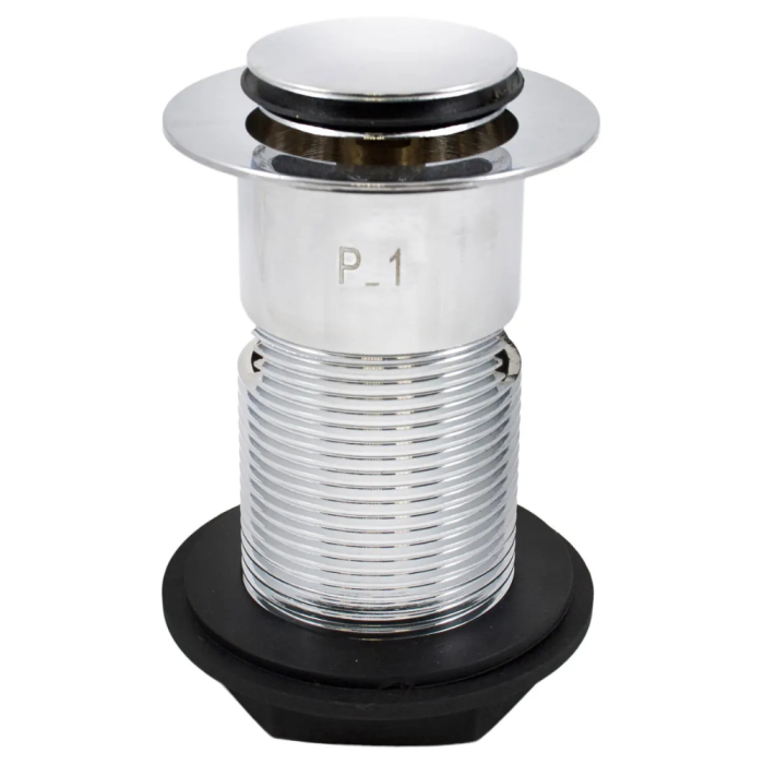 Embrass Peerless Stainless Steel Slotted Clicker Basin Waste with Chrome Plug (1.1/4 Inch BSP)