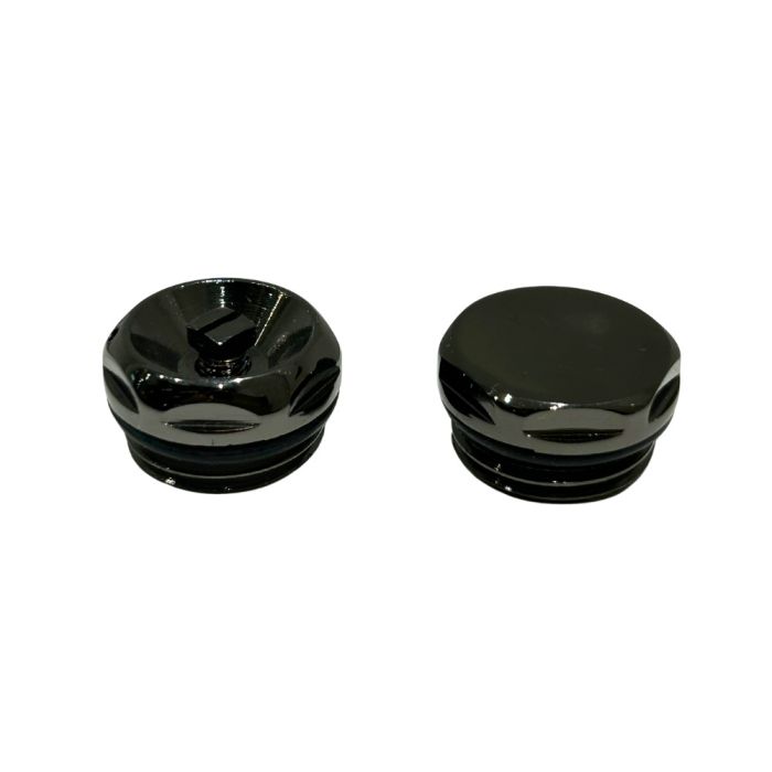 LeoNova Vent and Plug Set (24mm Cap) (1/2 Inch BSP) (Black Nickel)