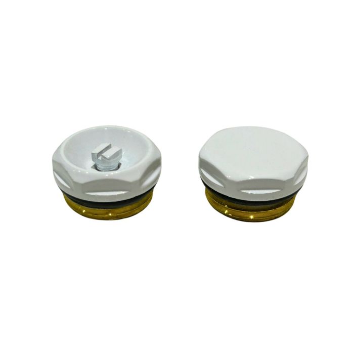 LeoNova Vent and Plug Set (24mm Cap) (1/2 Inch BSP) (White)