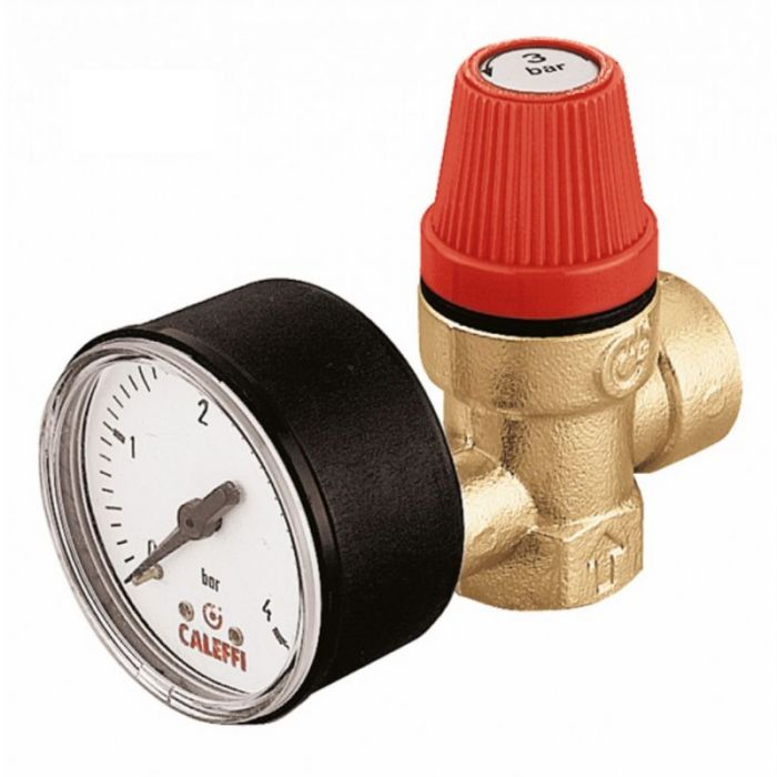 Altecnic 3/4” Female To 3/4” Female 2.5 Bar Safety Relief Valve With Gauge
