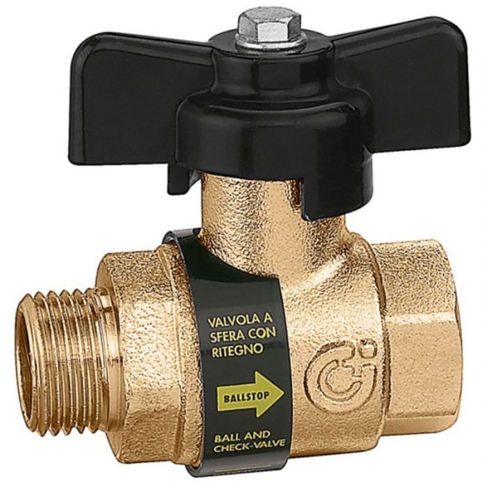 Altecnic Ballstop Ball Valve and Check Valve (1/2 Inch M x F Inch BSP)