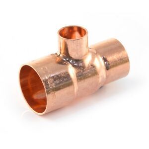 Copper End Feed Reduced Tee 35mm X 22mm X 22mm